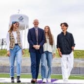 Asbury University President Dr. Kevin Brown with students