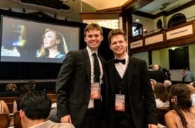 Asbury Telly Award recipients Sam Curry and Sam Santrock