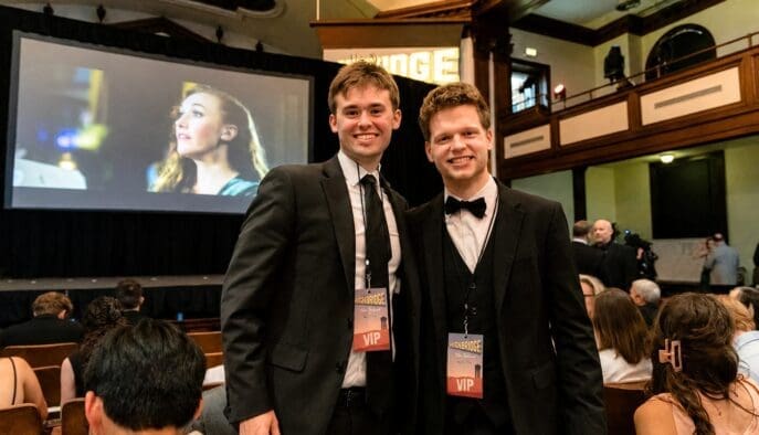 Asbury Telly Award recipients Sam Curry and Sam Santrock
